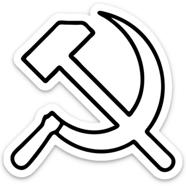 hammer and sickle sticker