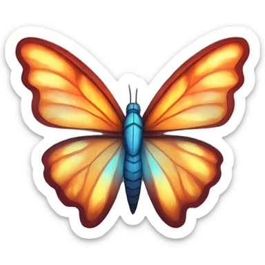 Butterfly with fire wings sticker