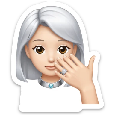 Main avec une bague de promesse  sticker