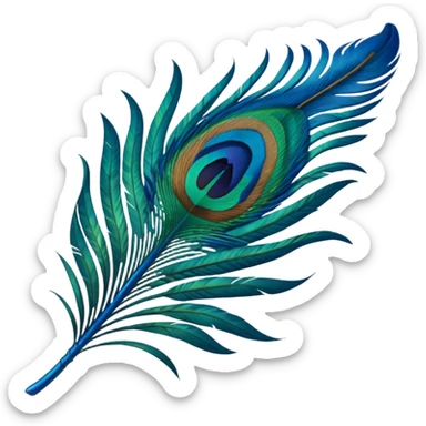 Peacock feather emoji sticker