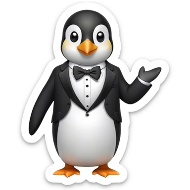 Pinguin mit Anzug  sticker