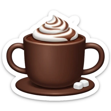 a hot cup of hot cocoa sticker