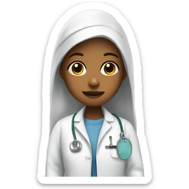 Girl in a hospital  sticker