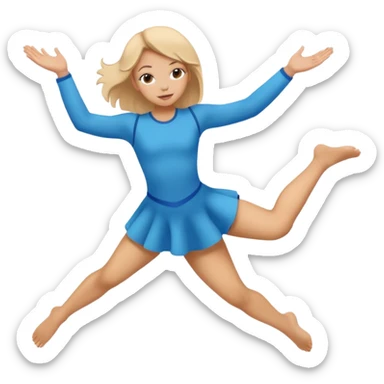 girl doing aerial silhouette  sticker