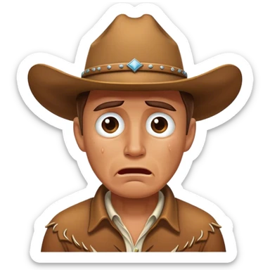 Crying cowboy  sticker