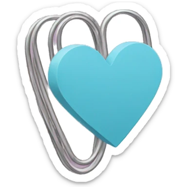 paper clip heart sticker