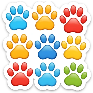 Paws with elements of others emoji1-2 sticker