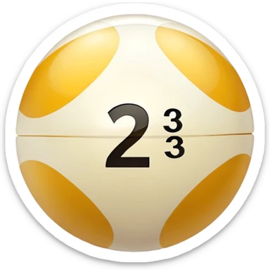 golden billiard ball with the number 23 sticker