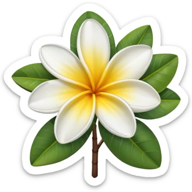 frangipani flower sticker