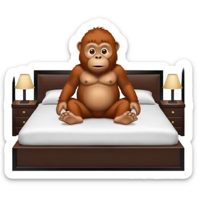 Orangutan hotel sticker