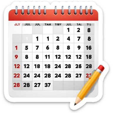 July 12 date sticker