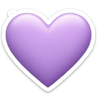 Pastel violet heart sticker