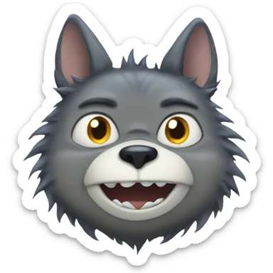 totoro wolf sticker