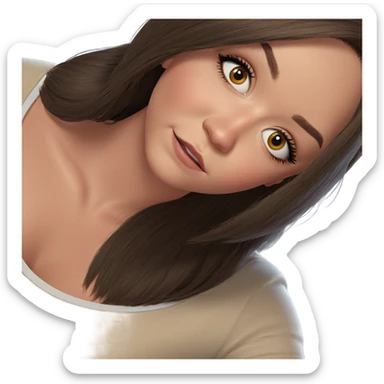 realistic portrait of girl sticker