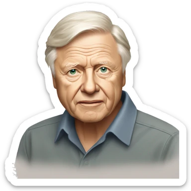 David Attenborough sticker