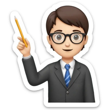 presentation of a school project at the blackboard sticker