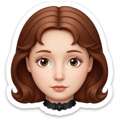 victorian lady face sticker