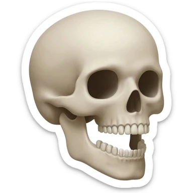 Skeleton head sticker