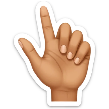 Fingers pinching ear sticker