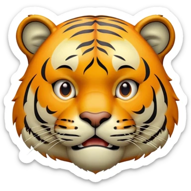 tiger face monkaS meme nervous sweating for Twitch emote sticker