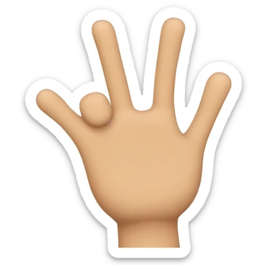 mano señalando sticker