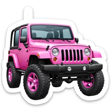 Tuscadero pink jeep wrangler  sticker