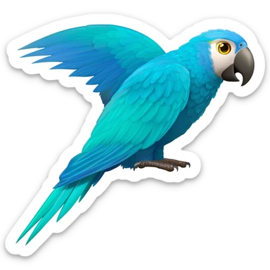 um emoji de arara azul bem bonito sticker