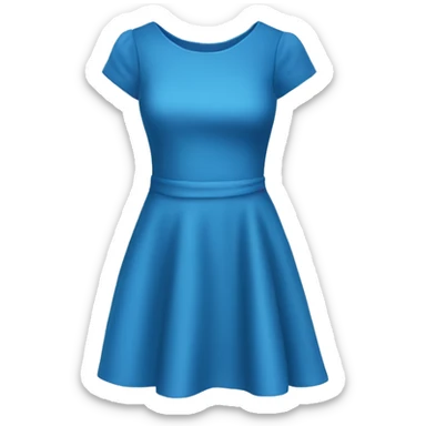 short blue dress sticker