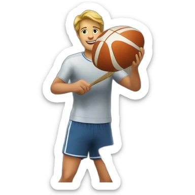 catch the net forward everybody catch it to make a egg catch onto the barn  sticker