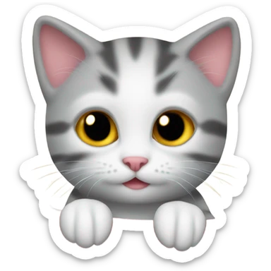 Kitten on a red race car sticker