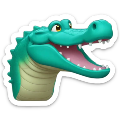 teal croc sticker