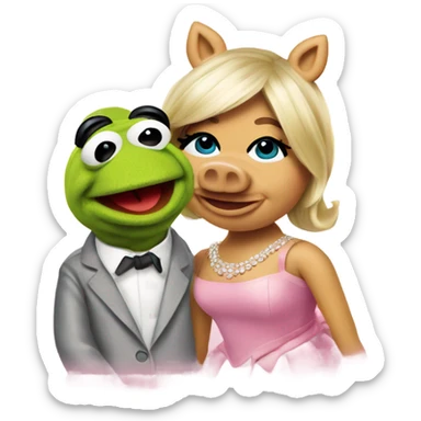 Miss Piggy & Kermit the Frog sticker