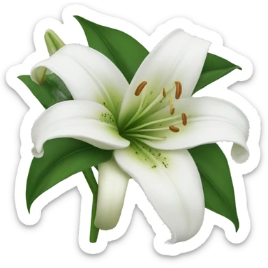 White lily sticker
