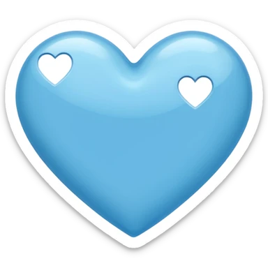 Light blu heart sticker