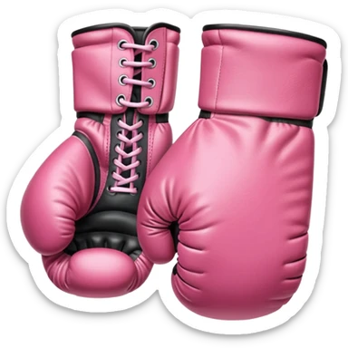Pink boxing glove sticker