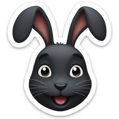 black rabbit sticker