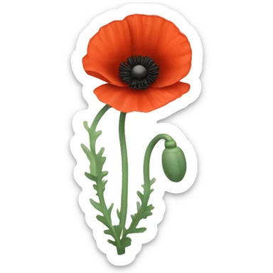 Poppy sticker