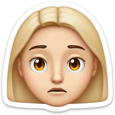 I’m looking at you like I don’t care face emoji sticker