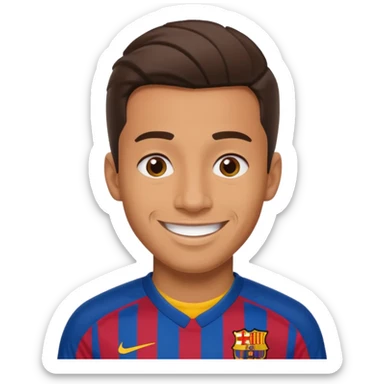araujo футболист  в футболке барселоны sticker