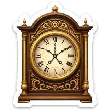 12:00 on the clock old clock sticker