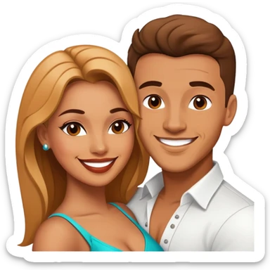 bachata dancer, woman and man partner sticker