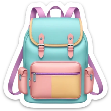 pastel backpack sticker