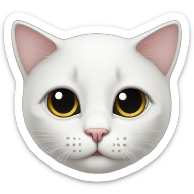 cat-white-face-with-big-black-forehead sticker