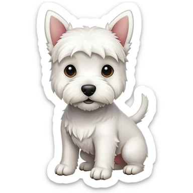  white-terrier-full-body-photo sticker