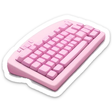 Pastel pink gaming computer keyboard sticker