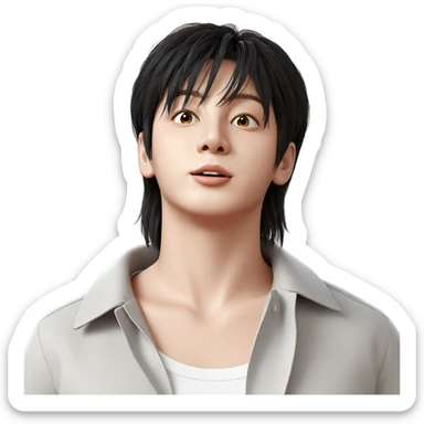 realistic portrait of girl sticker