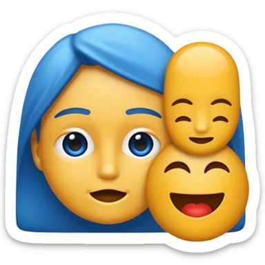 🤣+💙😥 sticker