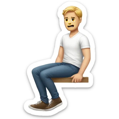 White guy got hurt and holding their ankle sticker