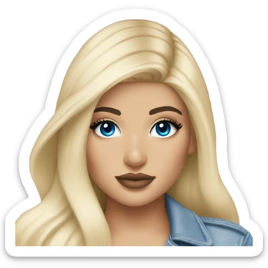 blonde kylie jenner with blue eyes sticker