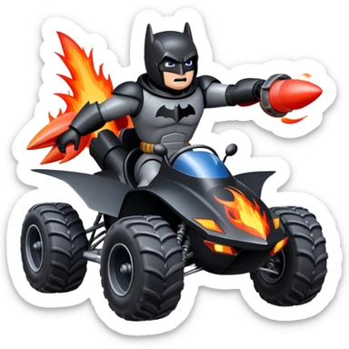 ATV QUAD batmobile rocket at take-off in fire france ! sticker